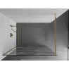 Mexen Kioto Duschwand Walk-in 140 x 200 cm, weiße Welle 8 mm, gold - 800-140-101-50-97