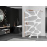 Mexen Kioto Walk-in-Duschwand 70 x 200 cm, weiße Welle 8 mm, roségold - 800-070-101-60-97