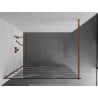 Mexen Kioto Duschwand Walk-in 90 x 200 cm, weiße Welle 8 mm, Roségold - 800-090-101-60-97