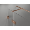 Mexen Lunar T Duschkabine rechts öffnend 125 x 80 cm, transparent, gebürstetes Kupfer - 834T-125-080-65-00-P