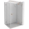 Mexen Lunar T Duschkabine Schwingtür rechts 130 x 80 cm, transparent, gebürstetes Kupfer - 834T-130-080-65-00-P