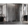 Mexen Lunar T Duschkabine, Tür rechts 110 x 90 cm, transparent, gebürstetes Kupfer - 834T-110-090-65-00-P
