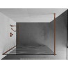 Mexen Kioto Duschwand Walk-in 120 x 200 cm, weiße Welle 8 mm, roségold - 800-120-101-60-97
