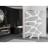 Mexen Kioto Duschwand Walk-in 130 x 200 cm, weiße Welle 8 mm, Roségold - 800-130-101-60-97