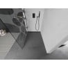 Mexen Kioto Duschwand Walk-in 100 x 200 cm, weiße Welle 8 mm, schwarz - 800-100-101-70-97