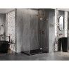 Mexen Lunar T Duschkabine klappbar rechts 130 x 110 cm, transparent, gebürstetes Kupfer - 834T-130-110-65-00-P