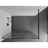 Mexen Kioto Duschwand Walk-in 140 x 200 cm, weiße Welle 8 mm, schwarz - 800-140-101-70-97