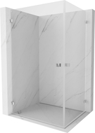 Mexen Lunar-B Duo Duschkabine mit Flügeltür 85 x 80 cm, transparent, Chrom - 832-085L-080P-01-00