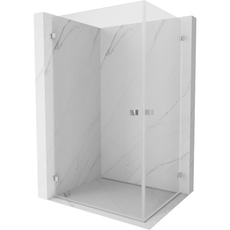 Mexen Lunar-B Duo Duschkabine aufklappbar 100 x 80 cm, transparent, Chrom - 832-100L-080P-01-00
