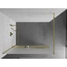 Mexen Kioto+ Duschwand mit Ablage Walk-in 80 x 200 cm, mattiert, gold - 800-080-121-50-30