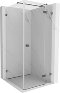 Mexen Lunar T Duschkabine rechts öffnend 110 x 110 cm, transparent, gebürstet gun gray - 834T-110-110-66-00-P