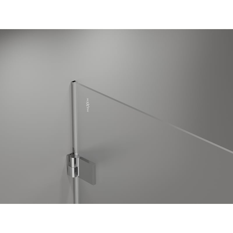 Mexen Lunar-B Duo Duschkabine schwenkbar 75 x 75 cm, transparent, Chrom - 832-075L-075P-01-00