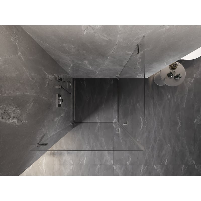 Mexen Lunar-B Duo Duschkabine Schwingtür 90 x 90 cm, transparent, Chrom - 832-090L-090P-01-00