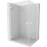 Mexen Lunar-B Duo Pendeltür-Duschkabine 100 x 80 cm, transparent, weiß - 832-100L-080P-20-00