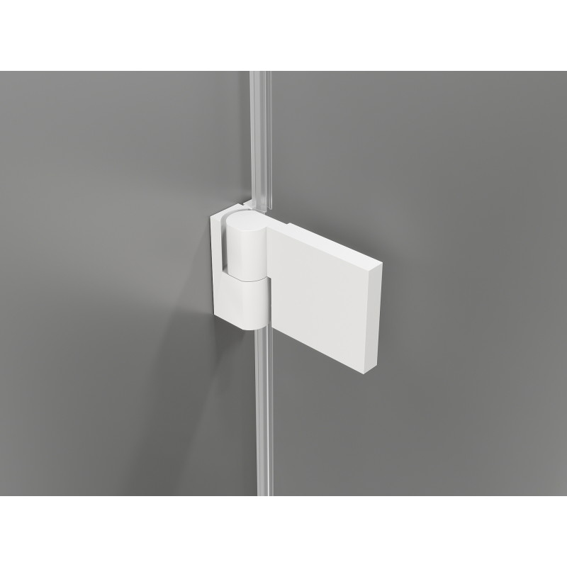 Mexen Lunar-B Duo Pendeltür-Duschkabine 100 x 95 cm, transparent, weiß - 832-100L-095P-20-00