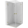 Mexen Lunar-B Duo Duschkabine schwenkbar 70 x 70 cm, transparent, gold - 832-070L-070P-50-00
