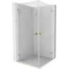 Mexen Lunar-B Duo Duschkabine, 75 x 75 cm, transparent, gold - 832-075L-075P-50-00