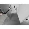 Mexen Kioto+ Duschabtrennung mit Ablage Walk-in 110 x 200 cm, Mattglas, Schwarz - 800-110-121-70-30