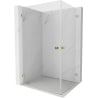 Mexen Lunar-B Duo Duschkabine 85 x 80 cm, transparent, gold - 832-085L-080P-50-00