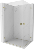 Mexen Lunar-B Duo Duschkabine Schwenktür 95 x 80 cm, transparent, gold - 832-095L-080P-50-00
