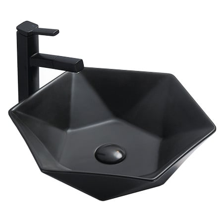 Mexen Mery Aufsatzwaschbecken 48 x 41 cm, schwarz matt - 21984885