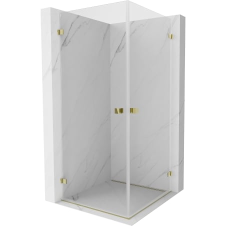 Mexen Lunar-B Duo Duschkabine, Drehbar 85 x 85 cm, transparent, Gold - 832-085L-085P-50-00