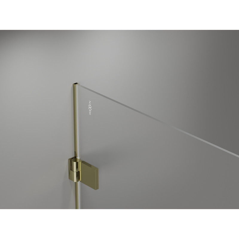 Mexen Lunar-B Duo Duschkabine zum Öffnen 90 x 85 cm, transparent, gold - 832-090L-085P-50-00