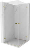 Mexen Lunar-B Duo Duschkabine, pendelnd 90 x 90 cm, transparent, gold - 832-090L-090P-50-00