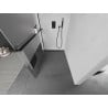 Mexen Kioto+ Duschwand mit Regal Walk-In 70 x 200 cm, transparent/gefroren, schwarz - 800-070-121-70-35