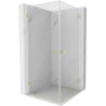 Mexen Lunar-B Duo Duschkabine mit Schwingtür 70 x 70 cm, transparent, gebürstet gold - 832-070L-070P-55-00