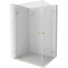 Mexen Lunar-B Duo Pendeltür-Duschkabine 75 x 70 cm, transparent, gebürstetes Gold - 832-075L-070P-55-00