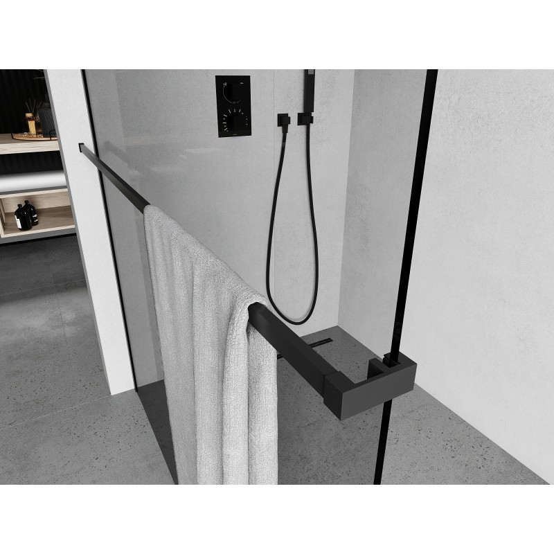Mexen Handtuchhalter für Duschwand, schwarz - 800-06-70
