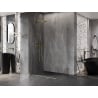 Mexen Lunar-B Duo Duschkabine, schwenkbar, 90 x 80 cm, transparent, gebürstetes Gold - 832-090L-080P-55-00