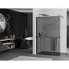 Mexen Kioto+ Duschwand mit Regal Walk-in 100 x 200 cm, grafit, schwarz - 800-100-121-70-40
