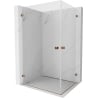 Mexen Lunar-B Duo Duschkabine 90 x 80 cm, transparent, Roségold - 832-090L-080P-60-00