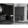 Mexen Kioto+ Duschwand mit Regal Walk-in 70 x 200 cm, Spiegel, schwarz - 800-070-121-70-50