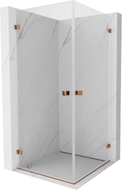 Mexen Lunar-B Duo Duschkabine klappbar 100 x 100 cm, transparent, Roségold - 832-100L-100P-60-00