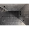 Mexen Lunar T Duschkabine, rechts öffnend, 140 x 80 cm, transparent, schwarz - 834T-140-080-70-00-P