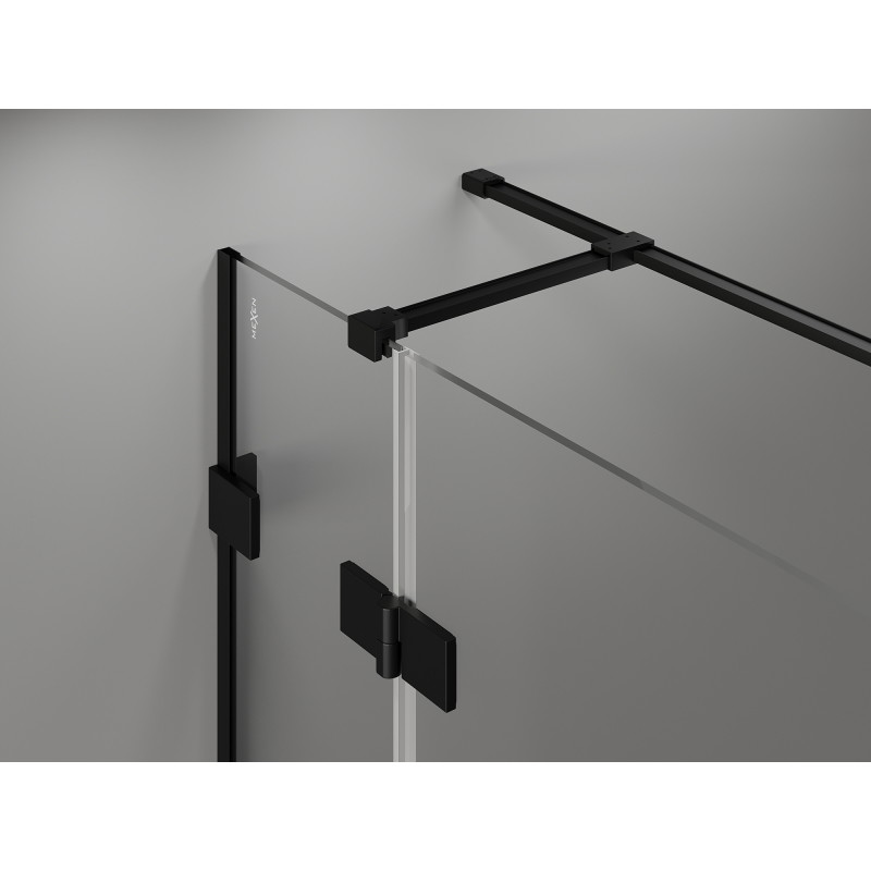 Mexen Lunar T Duschkabine rechts öffnend 140 x 90 cm, transparent, schwarz - 834T-140-090-70-00-P