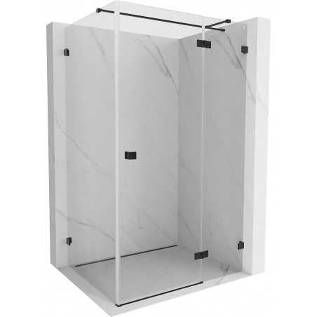 Mexen Lunar T Duschkabine mit rechter Tür 110 x 100 cm, transparent, schwarz - 834T-110-100-70-00-P