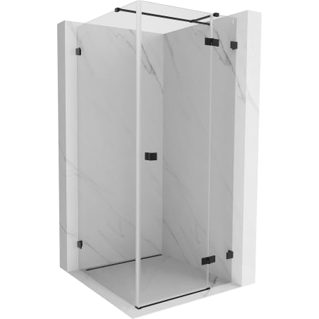 Mexen Lunar T Duschkabine schwenkbar rechts 110 x 110 cm, transparent, schwarz - 834T-110-110-70-00-P