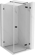 Mexen Lunar T Duschkabine schwenkbar rechts 110 x 110 cm, transparent, schwarz - 834T-110-110-70-00-P