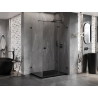 Mexen Lunar T Duschkabine rechts 115 x 110 cm, transparent, schwarz - 834T-115-110-70-00-P