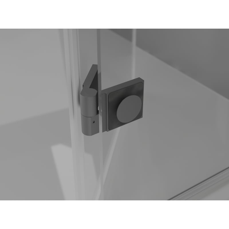 Mexen Lunar T Duschkabine schwenkbar rechts 110 x 80 cm, transparent, Gun Metal - 834T-110-080-95-00-P