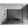 Mexen Kioto+ Duschwand mit Regal Walk-in 130 x 200 cm, schwarzes Gitter, schwarz - 800-130-121-70-77