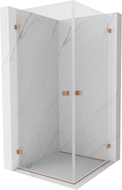 Mexen Lunar-B Duo Duschkabine Schwingtür 70 x 70 cm, transparent, gebürstetes Kupfer - 832-070L-070P-65-00
