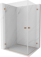 Mexen Lunar-B Duo Duschkabine Schwingtür 100 x 80 cm, transparent, gebürstetes Kupfer - 832-100L-080P-65-00
