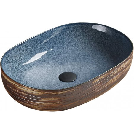 Mexen Agota Aufsatzwaschbecken 58 x 40 cm, blau - 22025866