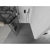 Mexen Kioto+ Duschwand mit Regal Walk-in 100 x 200 cm, weißes Muster, schwarz - 800-100-121-70-85