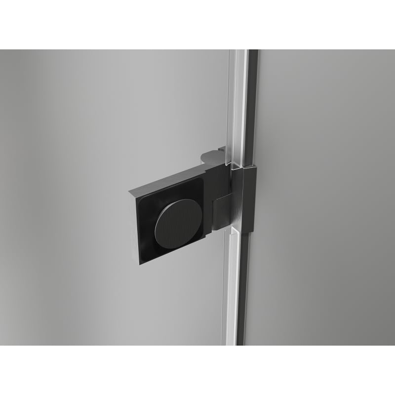 Mexen Lunar-B Duo Duschkabine, 80 x 80 cm, transparent, gebürstetes Gun Gray - 832-080L-080P-66-00